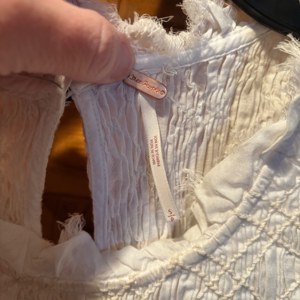 Free People Shea Solid Mini Dress in White Small - Picture 4 of 7